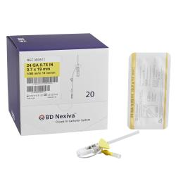 IV Catheter Nexiva 24ga 3/4" Sliding Safety Needle